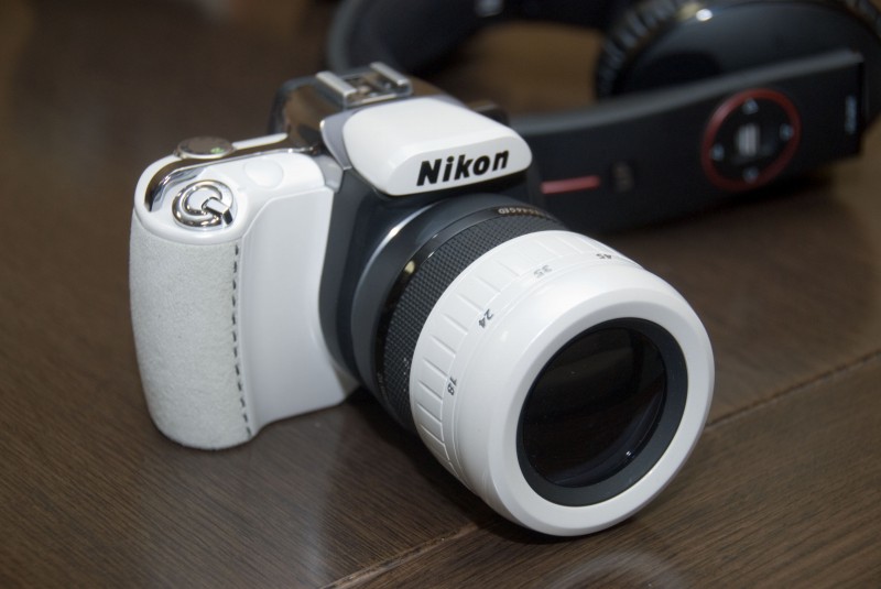 white-nikon-camera